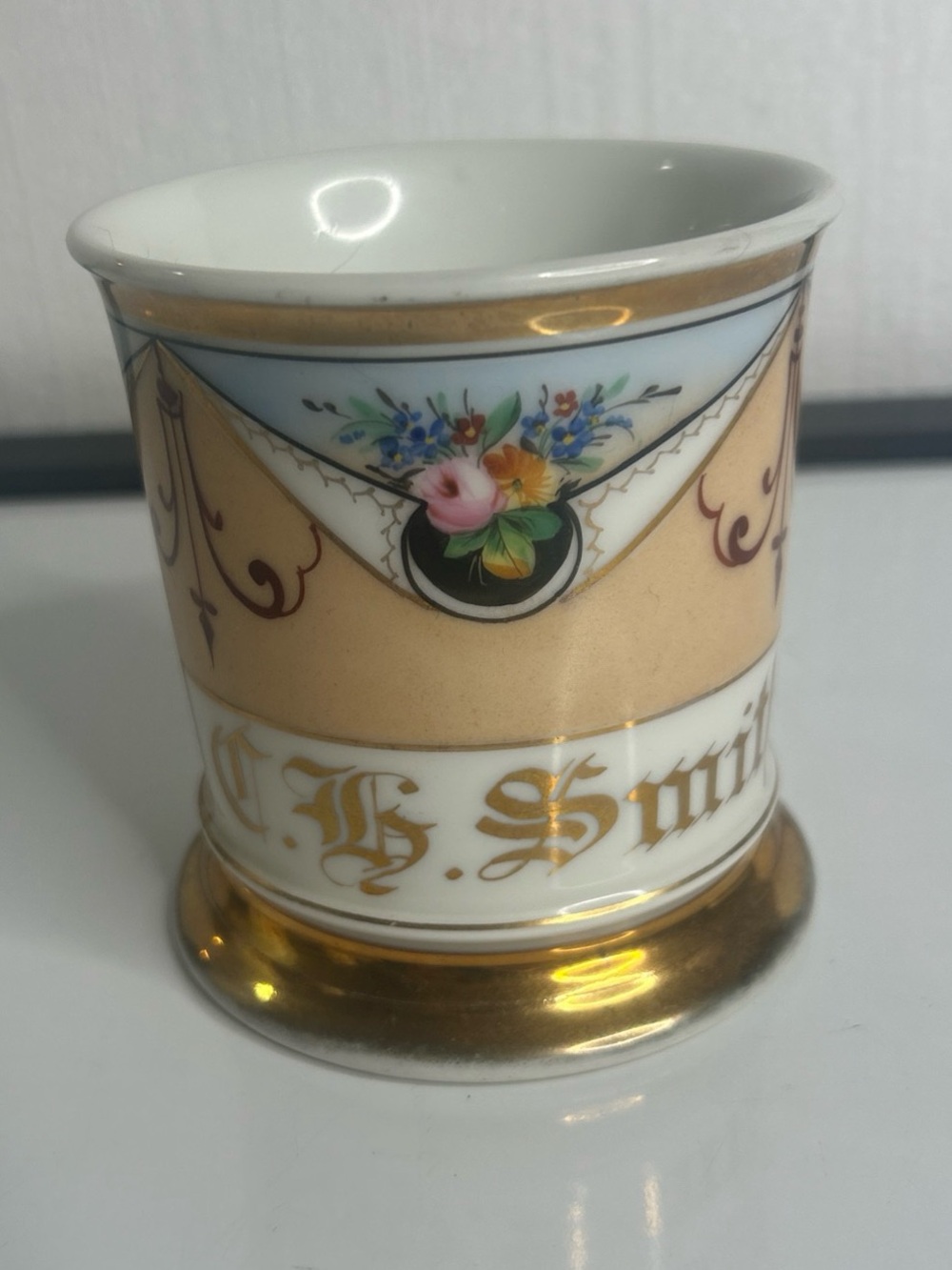 Antique Vintage Occupation Personal Shaving Mug Florist or Funeral Director
